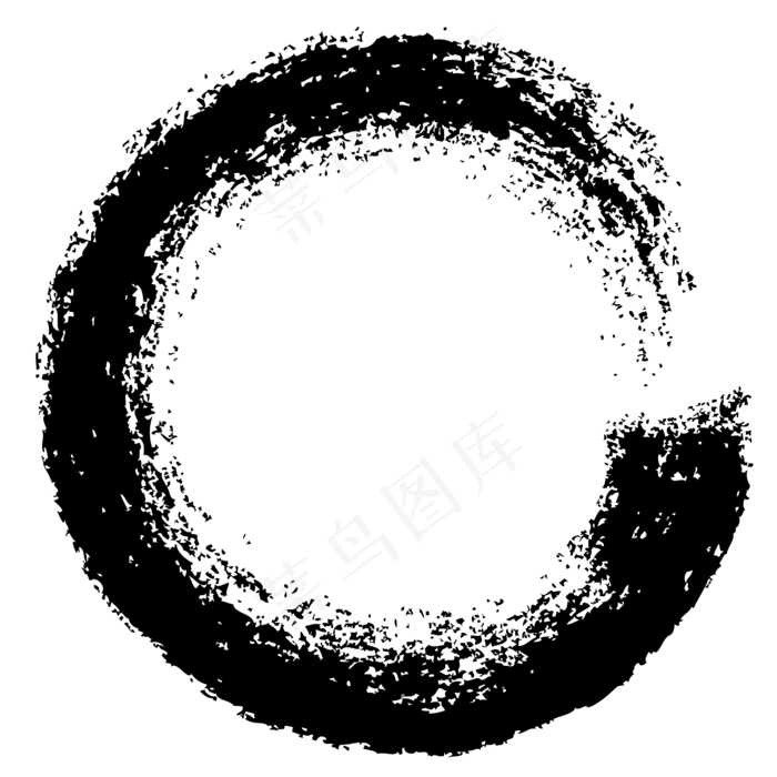 黑色圆形水墨笔刷(2000*2000px 300 dpi )ai矢量模版下载