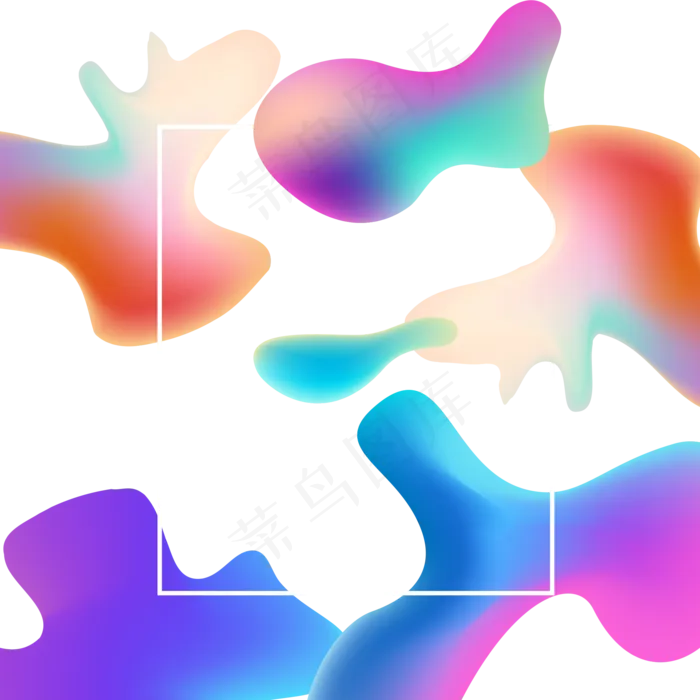 618彩色流体渐变618炫彩流(2000X2000(DPI:300))psd模版下载