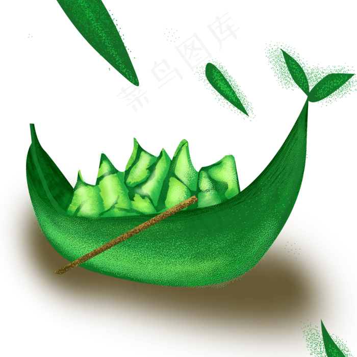 手绘粽子端午节龙舟免扣素材(2000X2000(DPI:300))psd模版下载