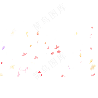 彩色漂浮小碎花PNG素材
