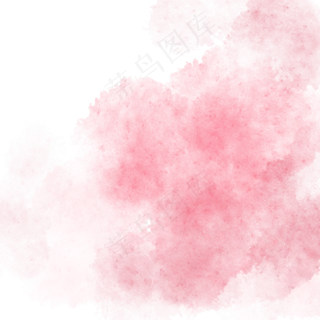 粉色水彩水墨效果免抠图