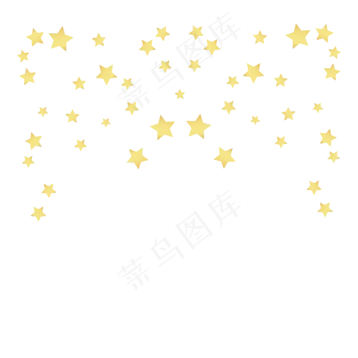 金色黄色漂浮星星元素,免抠元素(2000*2000px 300 dpi )ai矢量模版下载