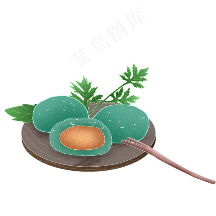 木盘青团(2000X2000(DPI:300))psd模版下载