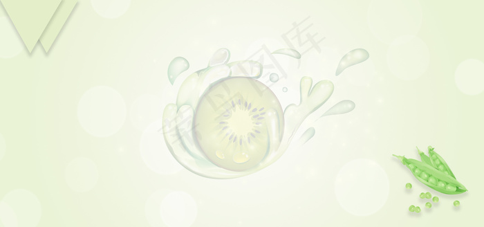 淘宝其他白色有机食品背景海报