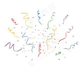 庆祝节日彩带矢量元素,免抠元素