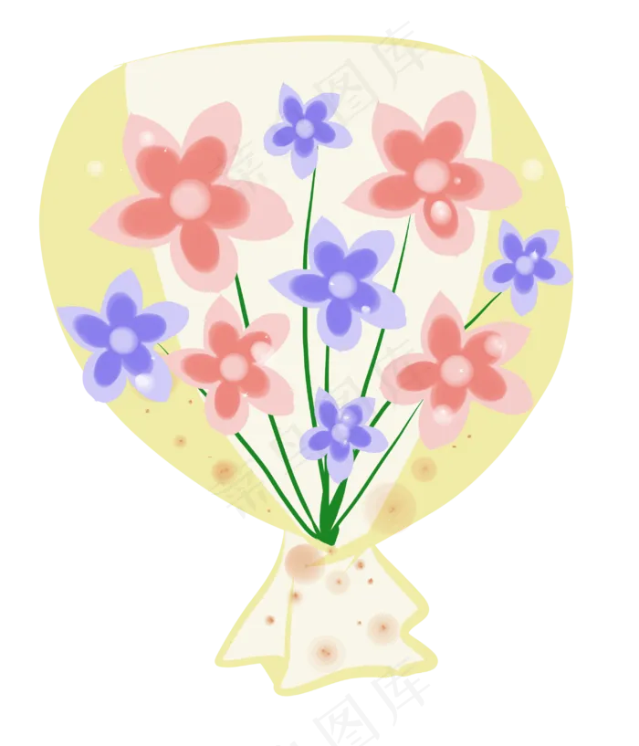漂亮鲜花花束(3000X3500(DPI:300))psd模版下载