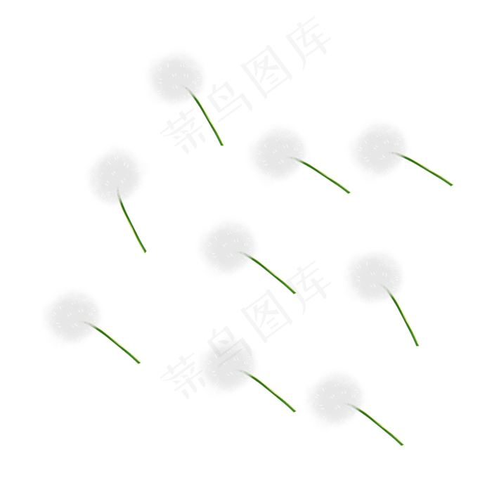 夏天飞舞的蒲公英(2000X2000(DPI:300))psd模版下载
