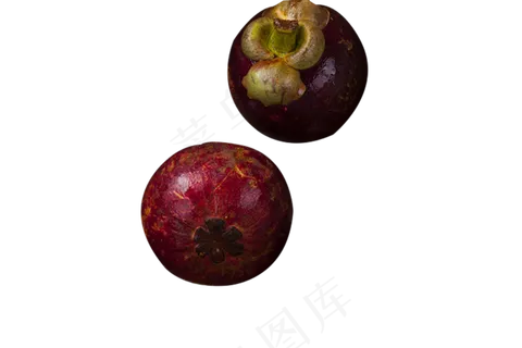 两个完整山竹水果