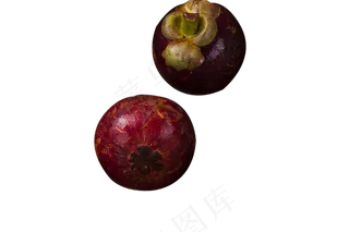 两个完整山竹水果