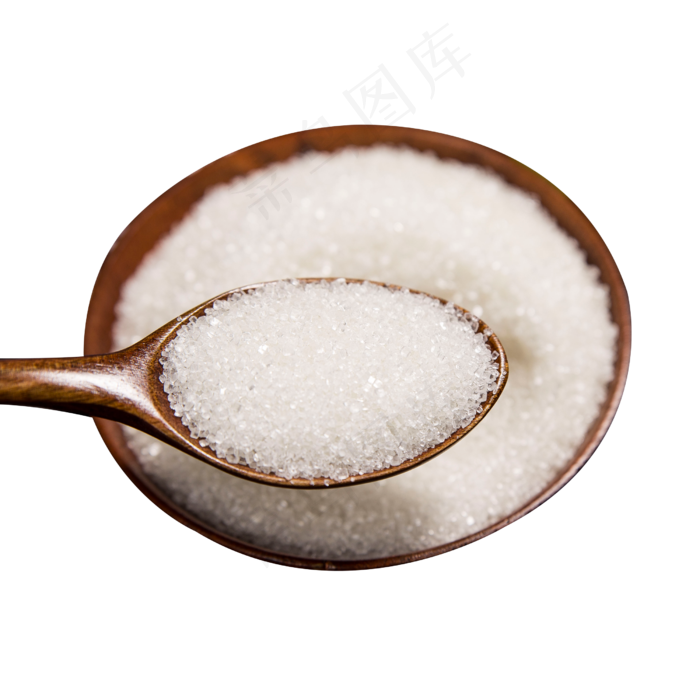 一碗白色的白糖和勺子,免抠元素