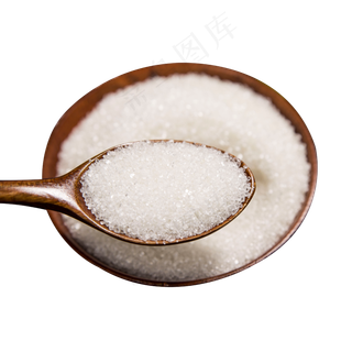 一碗白色的白糖和勺子,免抠元素