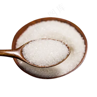一碗白色的白糖和勺子,免抠元素 一碗白色的白糖和勺子,免抠元素