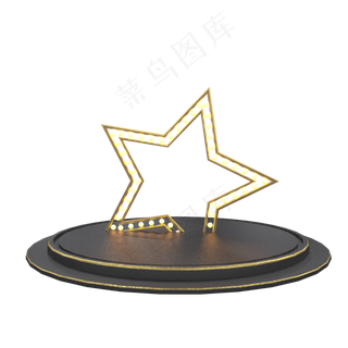 黑金风格电商舞台,免抠元素