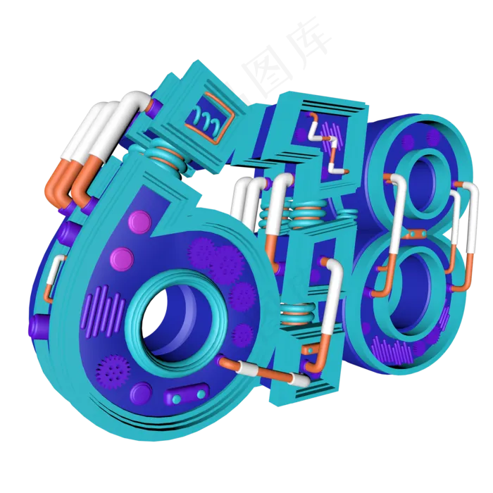 创意618立体字(2000*2000px 	      )