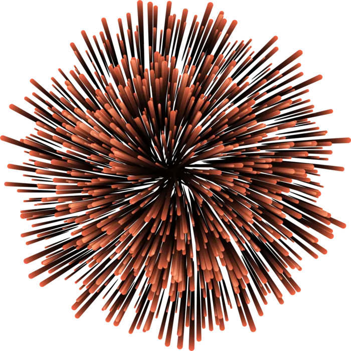 玫瑰金卡通风格烟花(2000*2000px 300 dpi )ai矢量模版下载