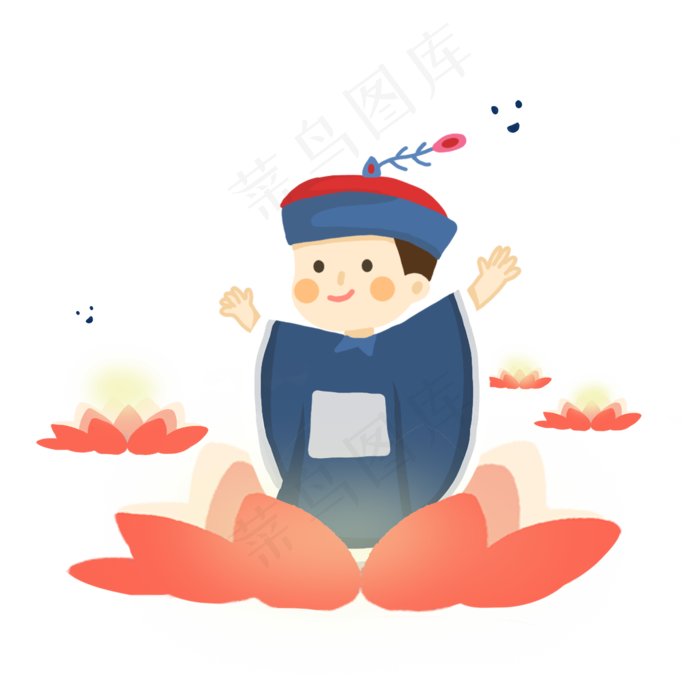 中元节卡通僵尸png素材,免抠元素