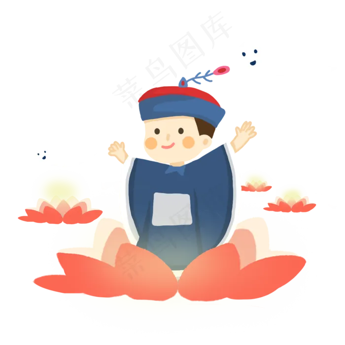 中元节卡通僵尸png素材,免抠元素(2000X2000(DPI:300))psd模版下载