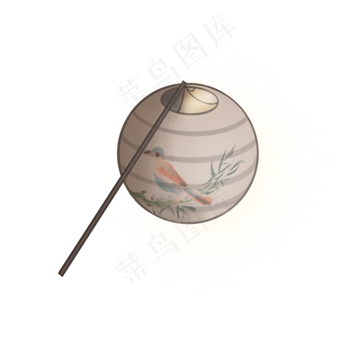 中国风古典风格古风花灯矢量图,免抠元素