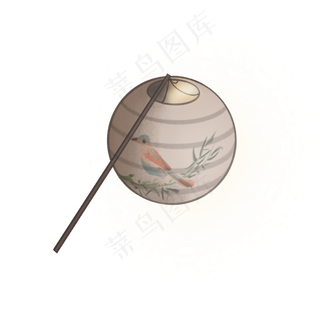 中国风古典风格古风花灯矢量图,免抠元素