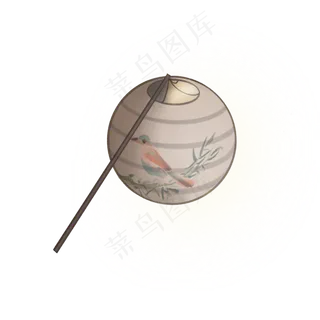 中国风古典风格古风花灯矢量图,免抠元素