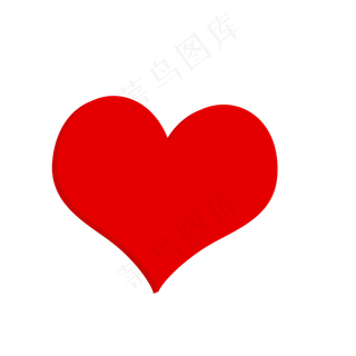 手绘红色创意爱心装饰,免抠元素