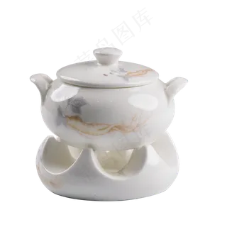 可加热瓷制汤盅,免抠元素