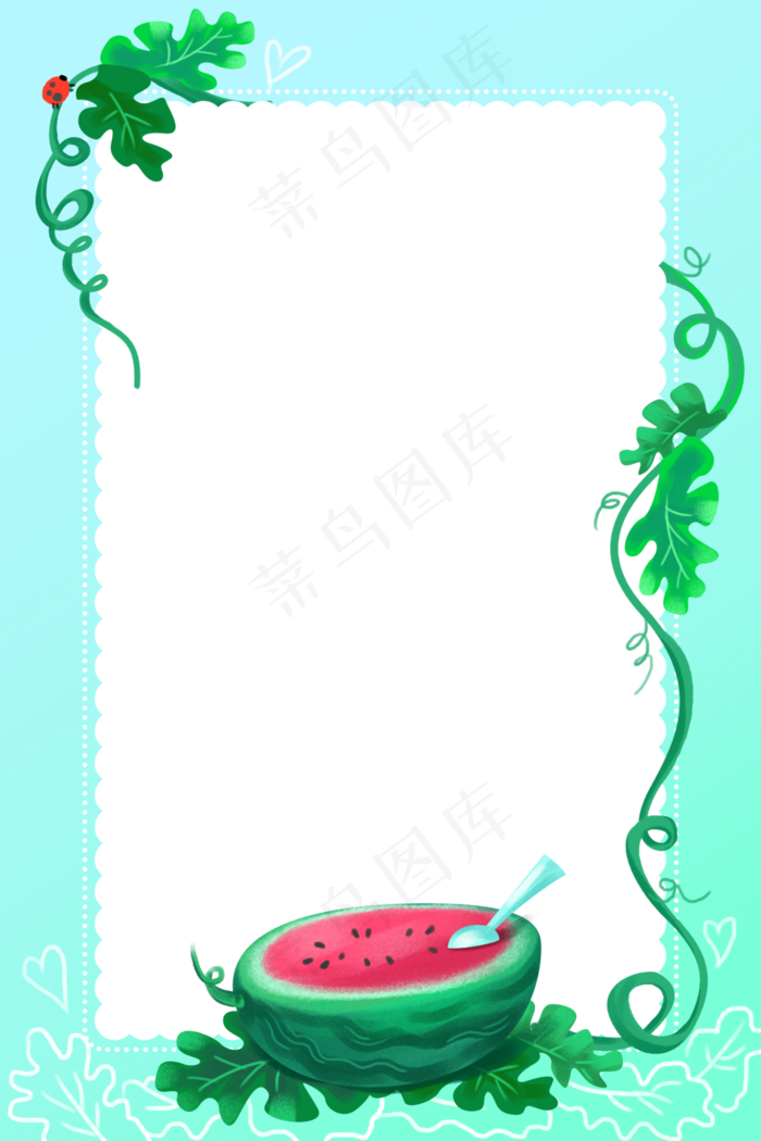 二十四节气小暑吃西瓜(3543X5315(DPI:300))psd模版下载