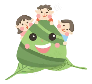 端午节小朋友一起吃粽子