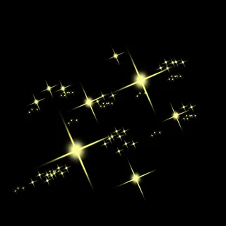 黄色星点闪光设计,免抠元素