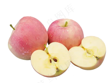 切开的红苹果