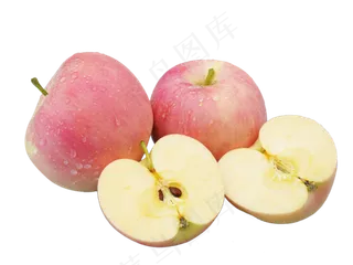 切开的红苹果