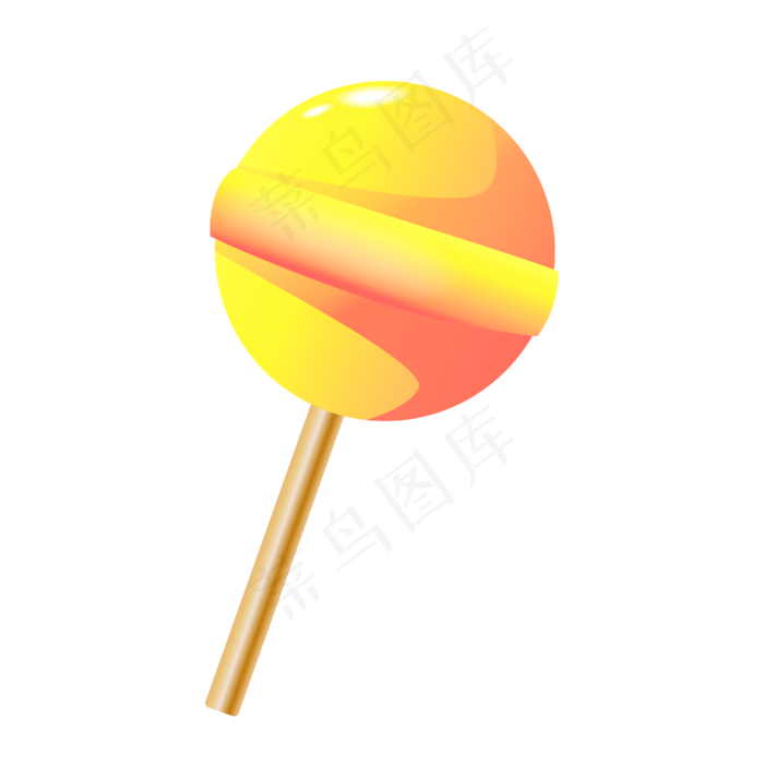 黄色的棒棒糖,免抠元素