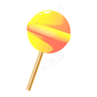 黄色的棒棒糖,免抠元素