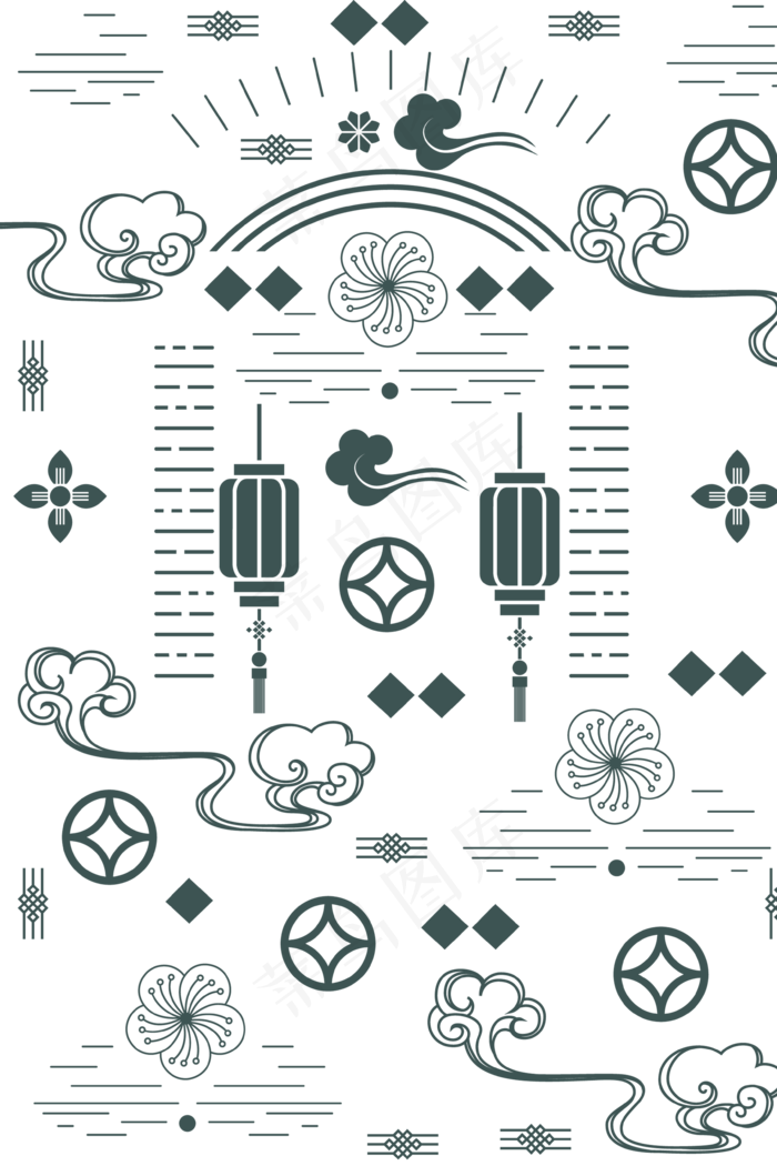 鼠年新年底纹纹理,免抠元素