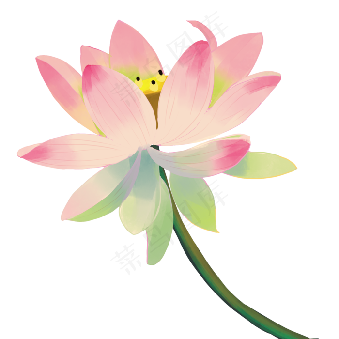花卉立体粉色荷花(2000X2000(DPI:300))psd模版下载