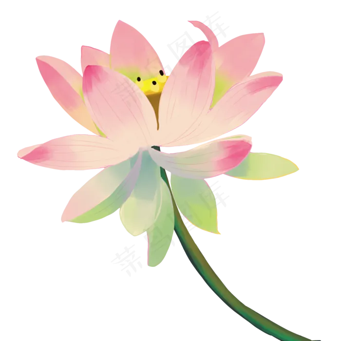 花卉立体粉色荷花(2000X2000(DPI:300))psd模版下载