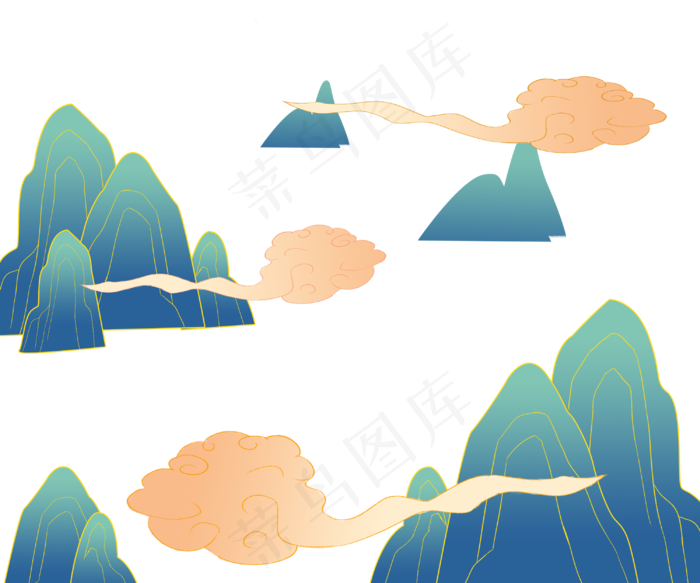 中国风山水(3000X2500(DPI:300))psd模版下载