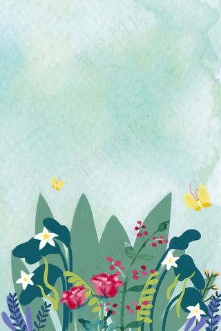 惊蛰绿植psd分层banner