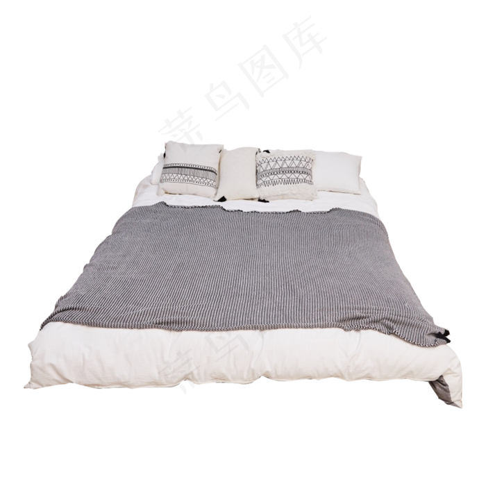 灰色的床上用品免抠图