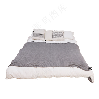 灰色的床上用品免抠图