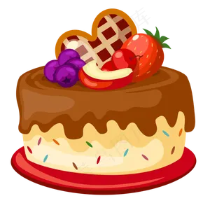 卡通巧克力水果生日蛋糕