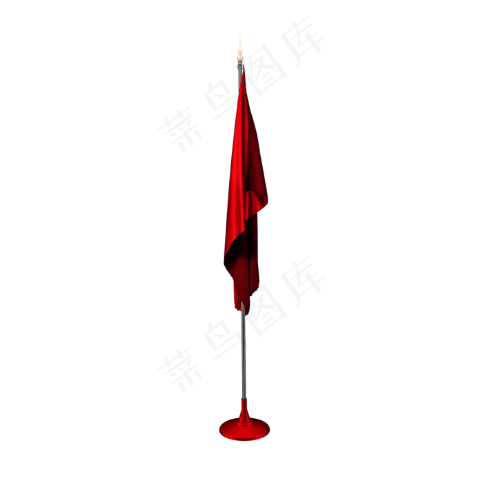 红色旗帜png图(2000X2000(DPI:300))psd模版下载