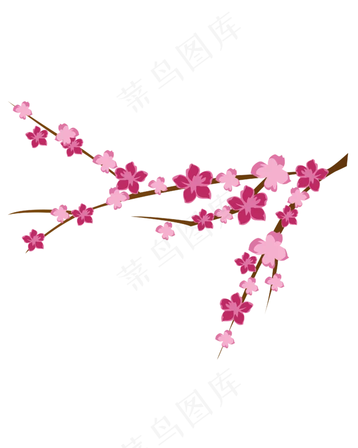 矢量免扣卡通花朵