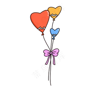 心形气球卡通免扣