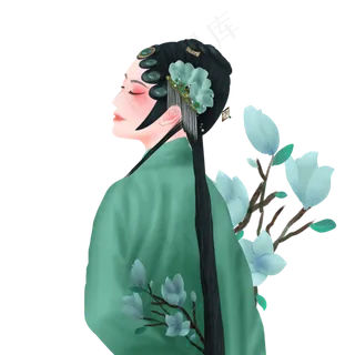 京剧青衣扮相,免抠元素