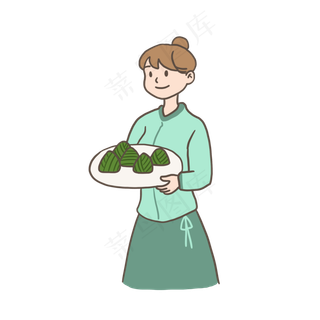 端午节吃粽子包粽子免抠元素下载