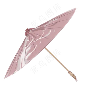 传统古风清明节油纸伞,免抠元素