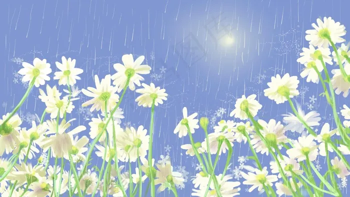 雨水春天春季风景(2880*1620px 300 dpi )psd模版下载