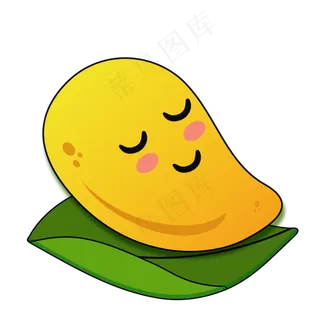 睡午觉的芒果png素材