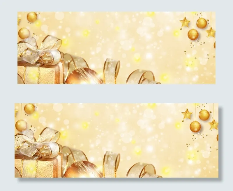 金色双旦大促banner(1920*700px 	       )psd模版下载